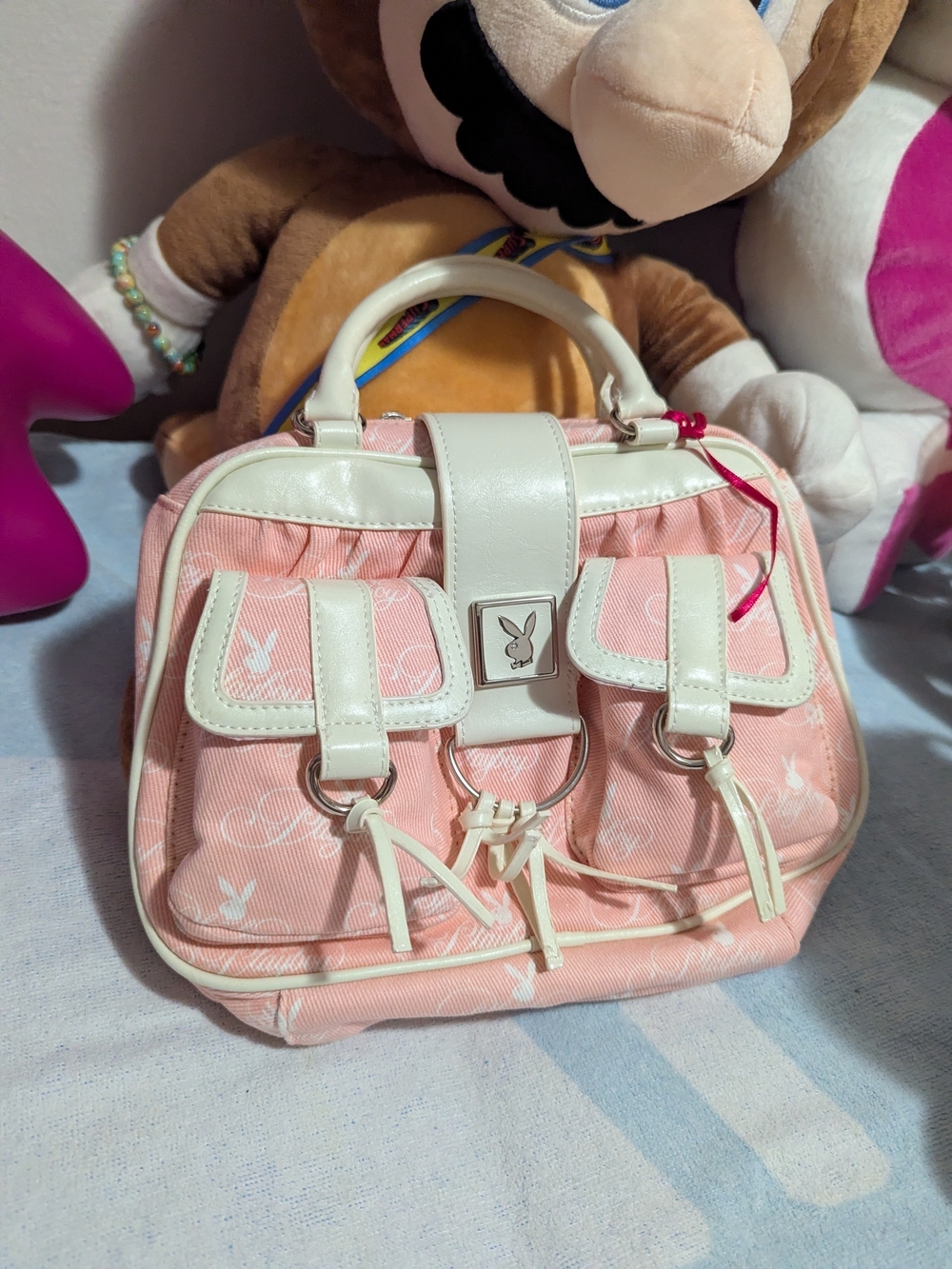 Playboy Pink Logo Satchel Handbag